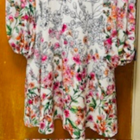 Maggy London Floral Print Long Sleeve Dress - Picture 6 of 7